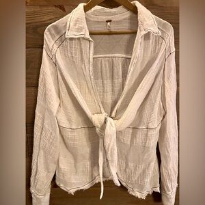 FREE PEOPLE GAUZE OVERSIZED - BLOUSE